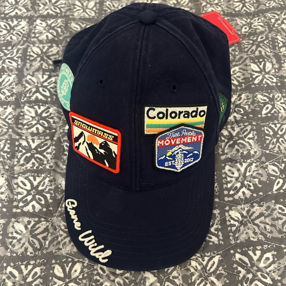 FP Movement by Free People Black Patchwork Cap